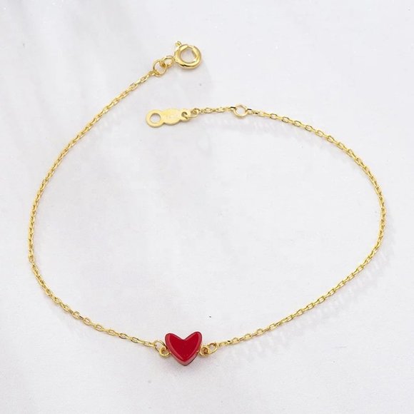 ๐HP๐Adorable 925 Heart Bracelet/Anklet - Picture 4 of 9
